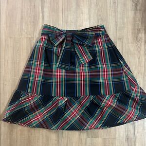 J. Crew Red and Green Plaid A-Line Skirt